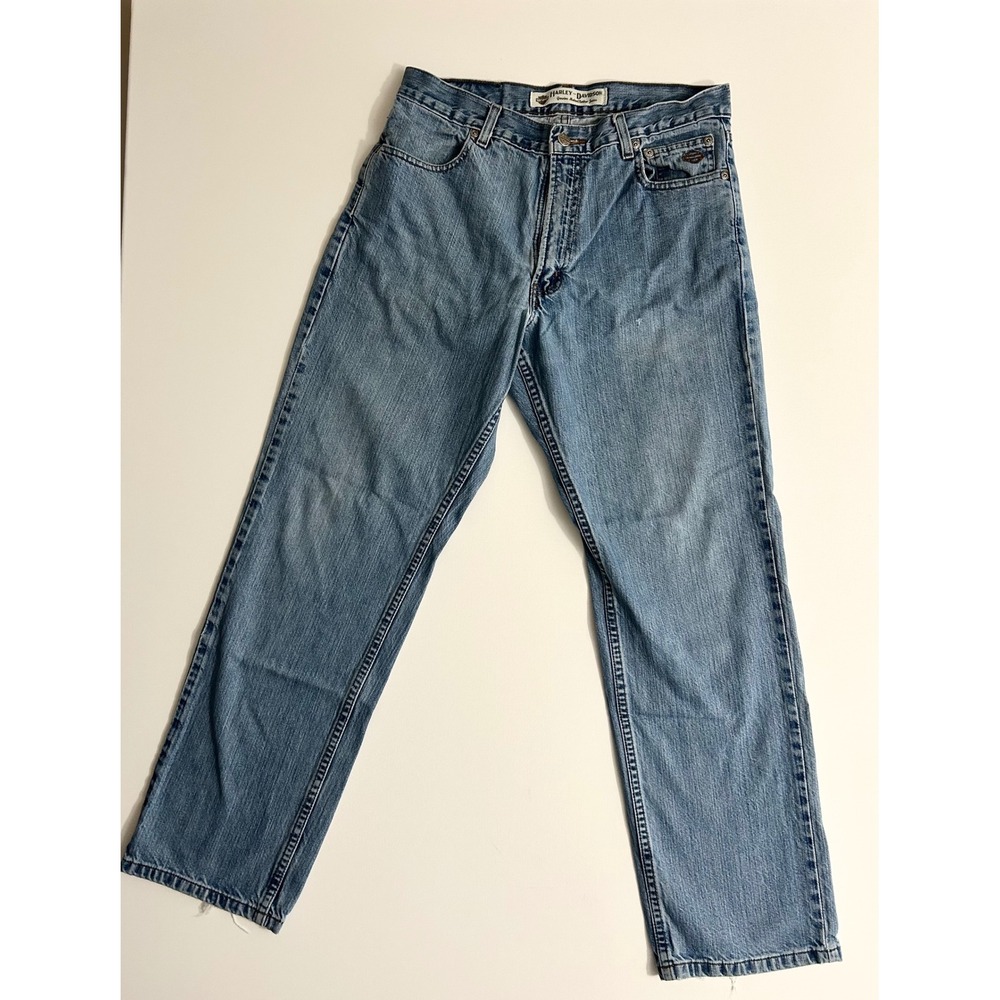 Vintage Harley-Davidson Men's Straight Leg Jeans Blue Denim 32x30 A6319